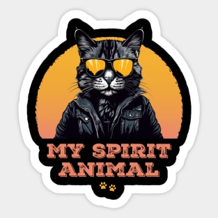 My spirit animal - cat Sticker